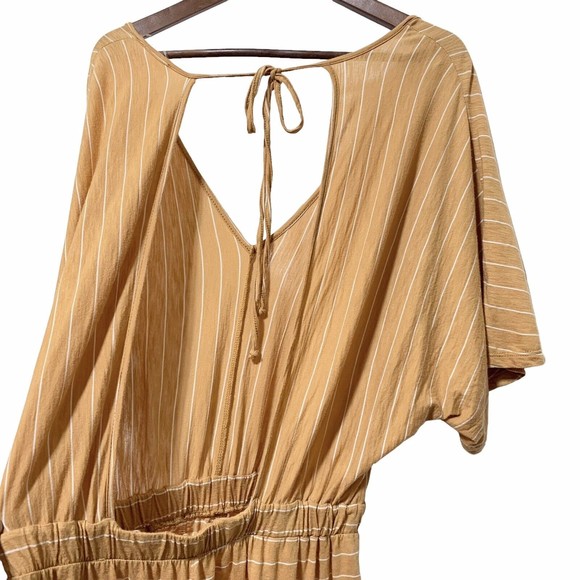 By Together Romper Yellow White Striped Size Large - Picture 5 of 12